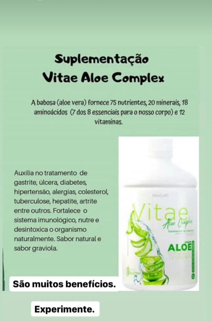 Vitae Aloe Complex Suplemento 1 Litro - Sabor Aloe Vera - Luci Luci