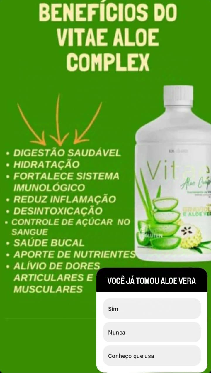 Vitae Aloe Complex Suplemento 1 Litro - Sabor Aloe Vera - Luci Luci